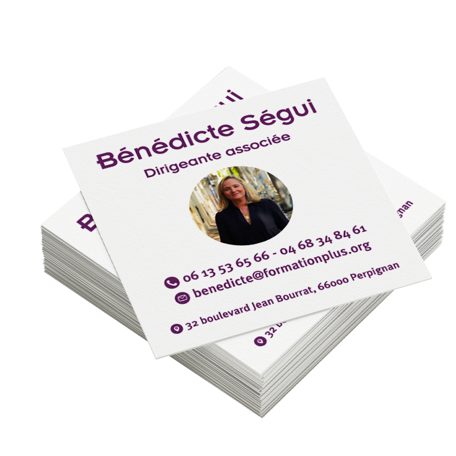 Agence V - Mockup Carte de visite - Formation Plus Méditerranée