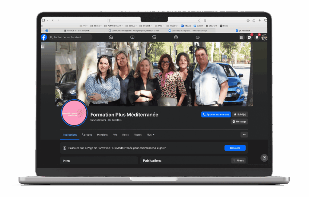 Agence V - Mockup Facebook