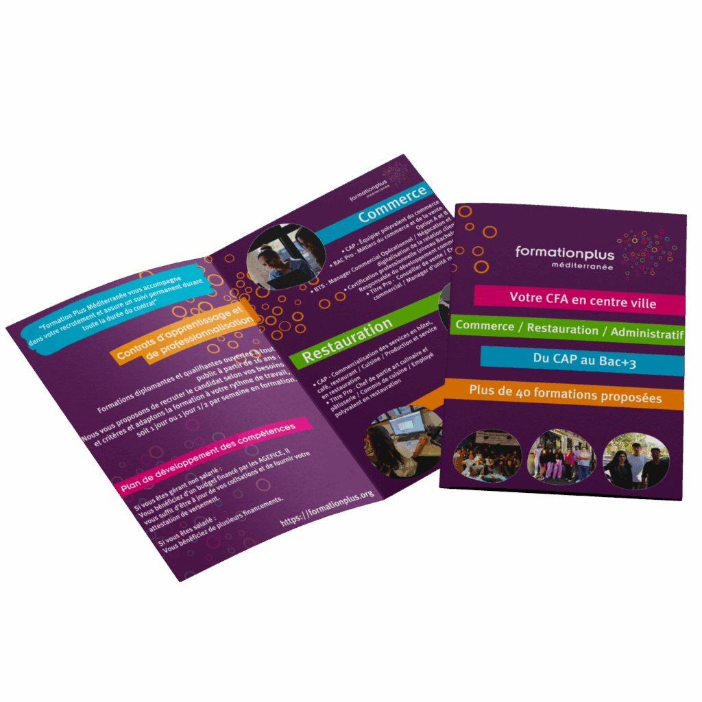 Agence V - Mockup Flyer Formation Plus Méditerranée